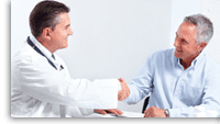 urology_cat doctor handshaking his patient both smiling